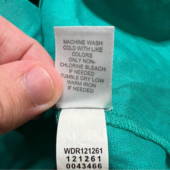 J.Jill Love Linen Sleeveless Apron Shift Dress Large Women’s Teal EUC 121261. - Picture 5 of 6